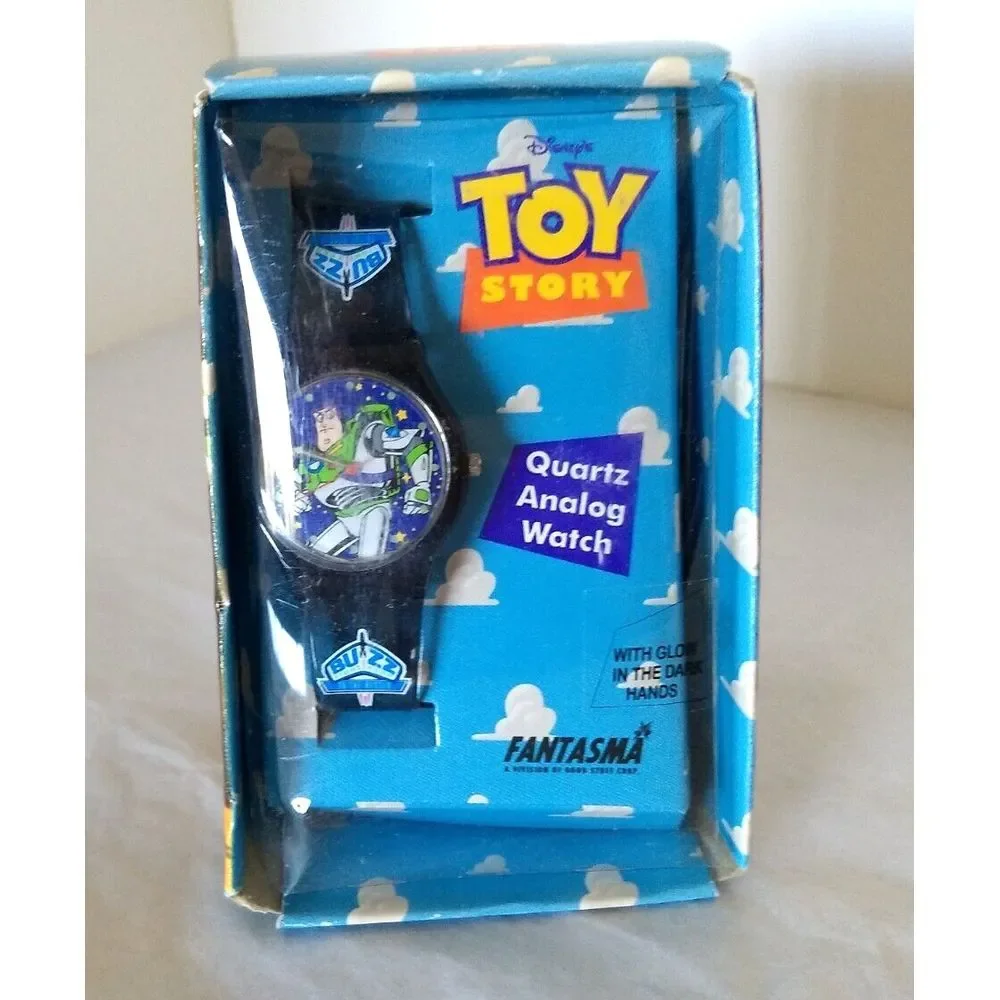 Disney FANTASMA BUZZ LIGHTYEAR Toy Story Quartz Analog Watch Glow in‎ Dark NOS